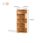 Bibliothèque d'angle moderne en bois naturel à 5 ​​niveaux, de taille moyenne