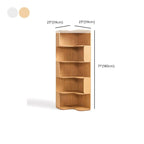 Bibliothèque d'angle moderne en bois naturel à 5 ​​niveaux, de taille moyenne