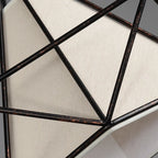 Lampadario a sospensione da cucina a 3 luci, in metallo nero, con forma geometrica