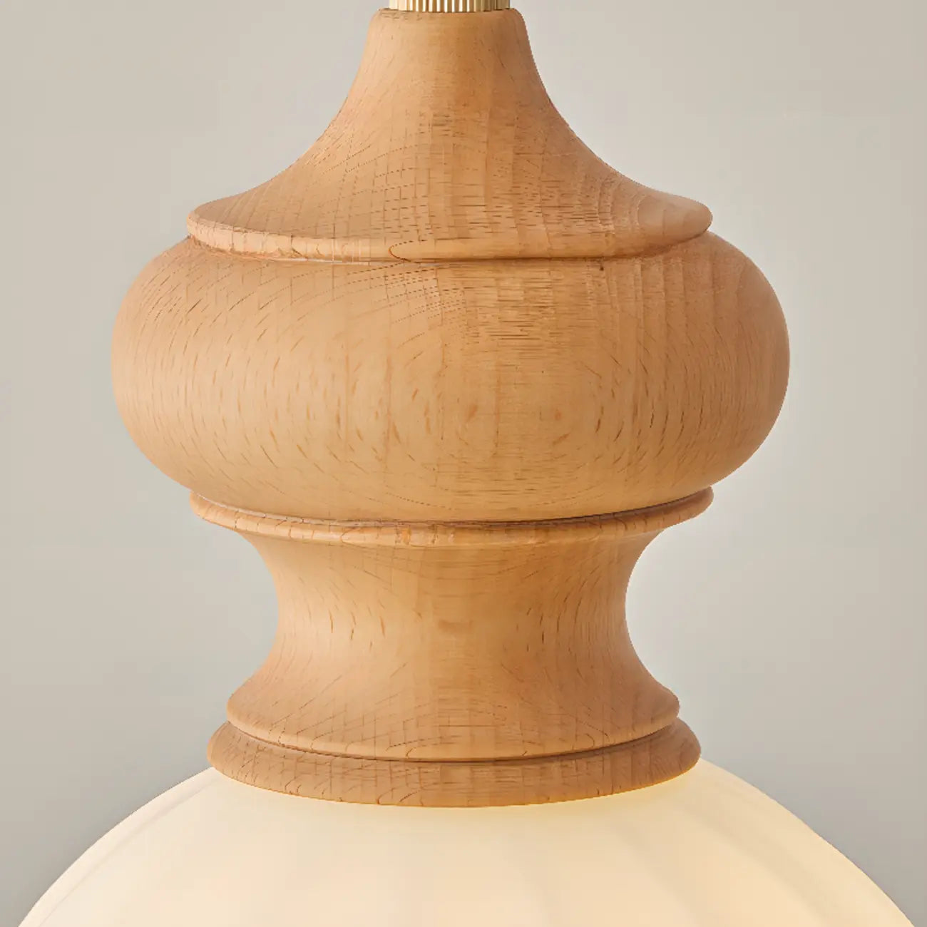 Lampada a sospensione moderna regolabile in legno e vetro per camera da letto