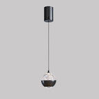 Suspension moderne en métal transparent avec globe lumineux réglable pour chambre à coucher