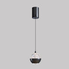 Suspension moderne en métal transparent avec globe lumineux réglable pour chambre à coucher