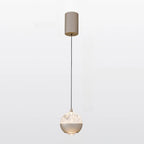 Suspension moderne en métal transparent avec globe lumineux réglable pour chambre à coucher