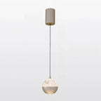 Suspension moderne en métal transparent avec globe lumineux réglable pour chambre à coucher