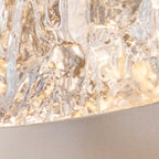 Suspension moderne en métal transparent avec globe lumineux réglable pour chambre à coucher