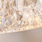 Suspension moderne en métal transparent avec globe lumineux réglable pour chambre à coucher