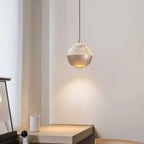 Suspension moderne en métal transparent avec globe lumineux réglable pour chambre à coucher
