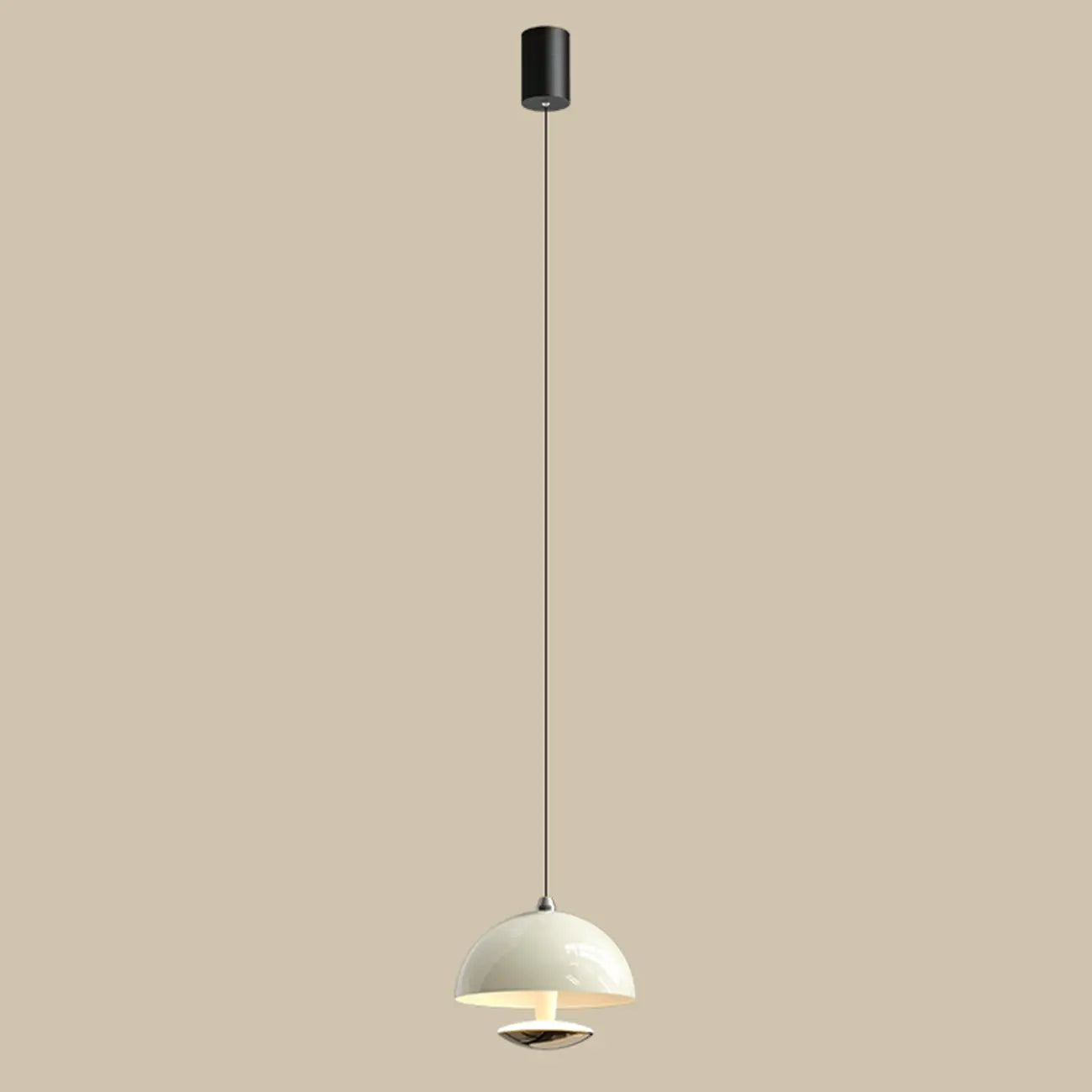 Suspension hémisphérique moderne en métal à intensité variable pour chambre à coucher