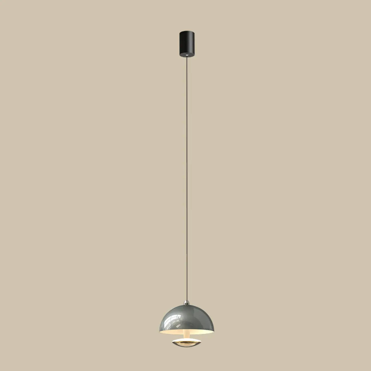 Suspension hémisphérique moderne en métal à intensité variable pour chambre à coucher