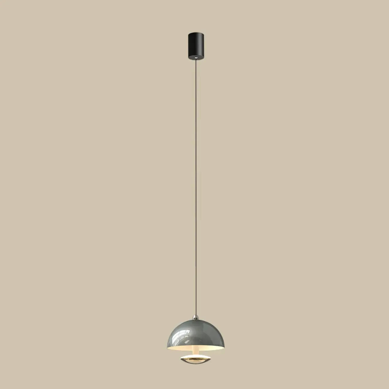 Suspension hémisphérique moderne en métal à intensité variable pour chambre à coucher