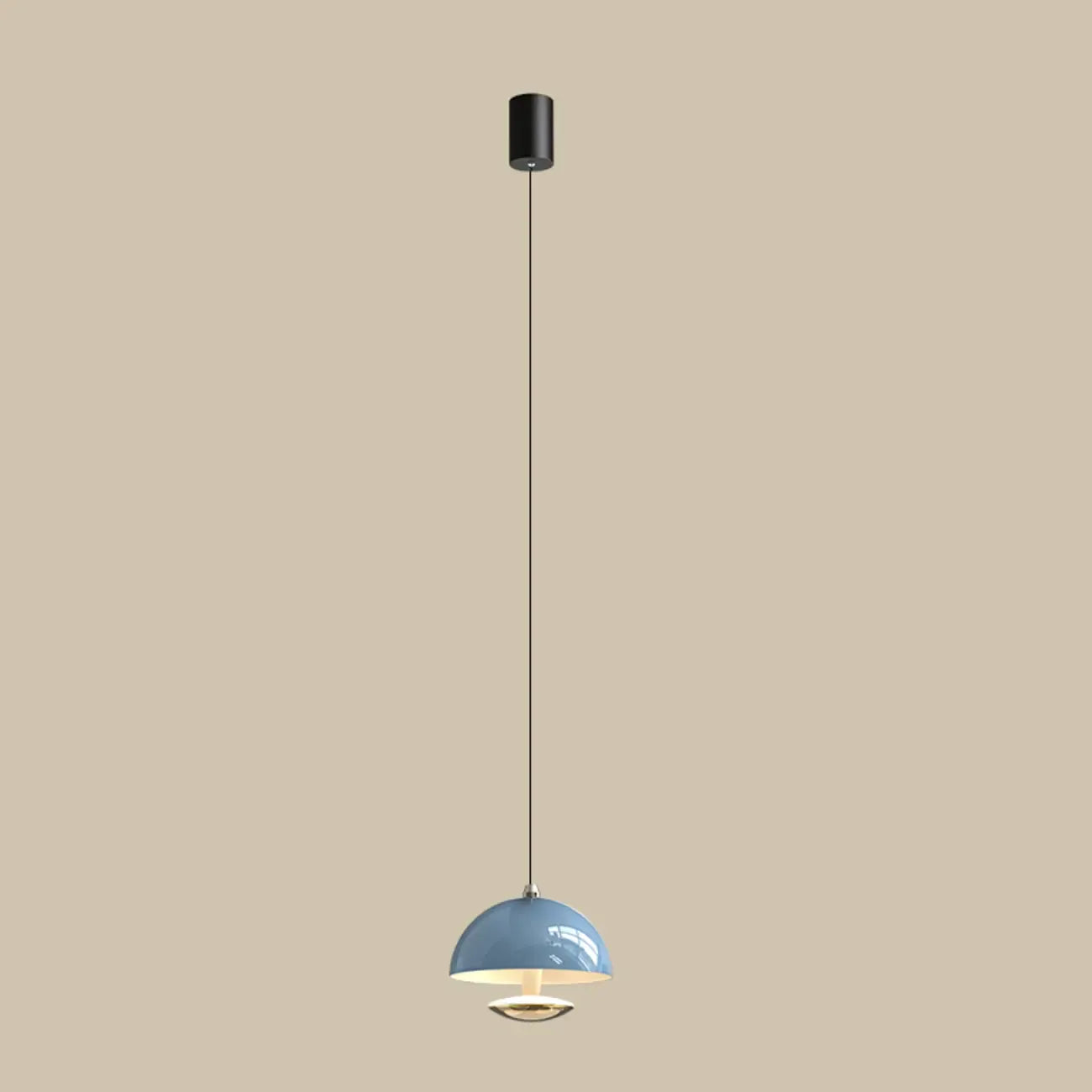 Suspension hémisphérique moderne en métal à intensité variable pour chambre à coucher