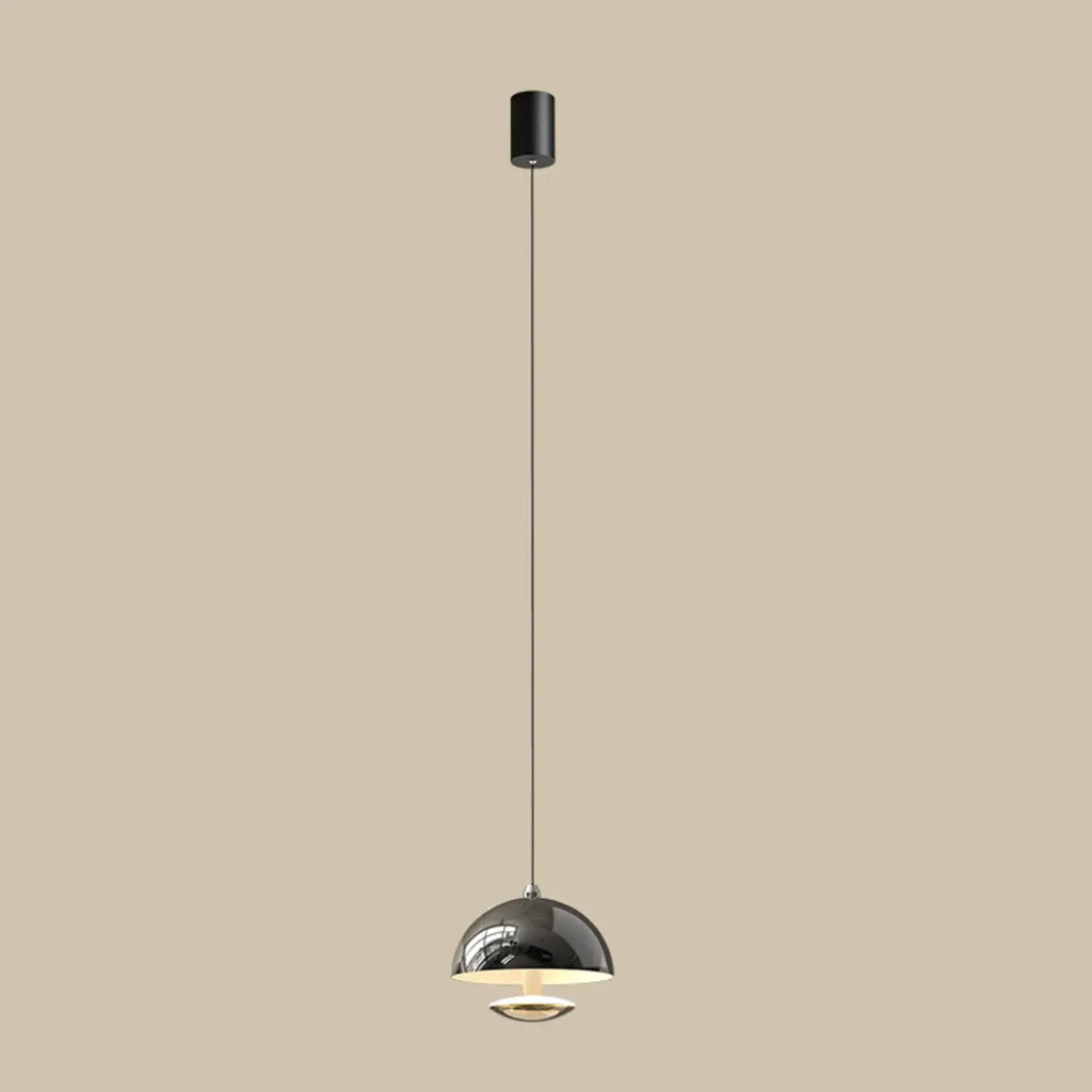 Suspension hémisphérique moderne en métal à intensité variable pour chambre à coucher