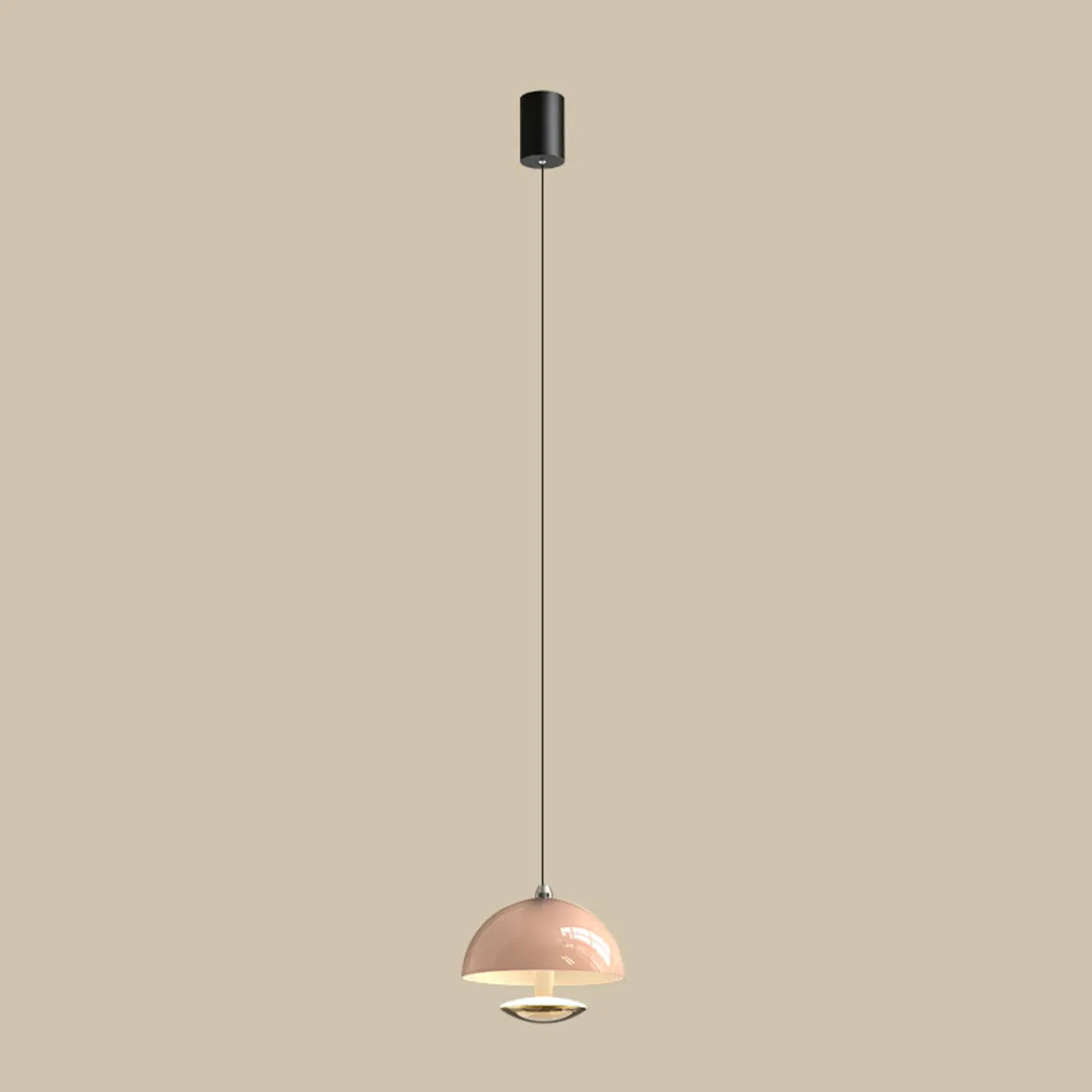 Suspension hémisphérique moderne en métal à intensité variable pour chambre à coucher