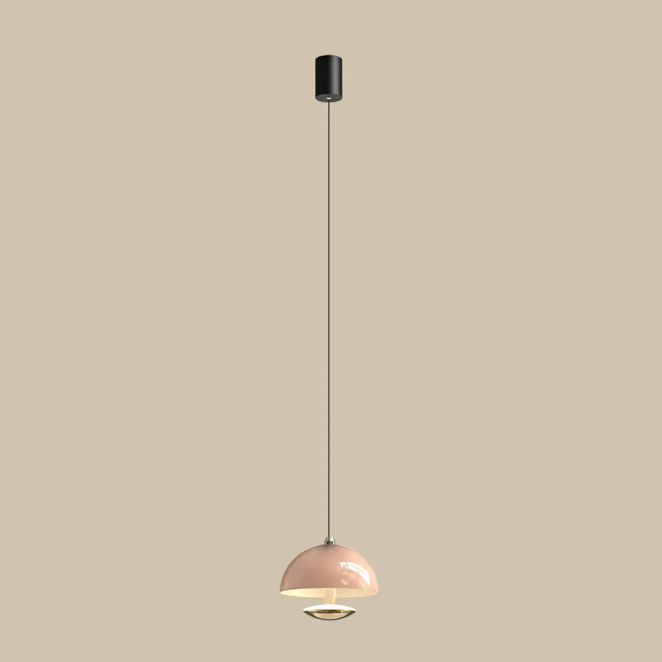 Suspension hémisphérique moderne en métal à intensité variable pour chambre à coucher