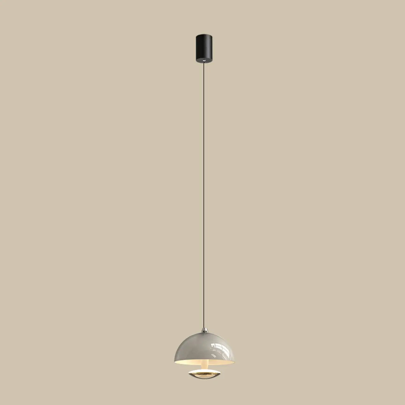 Suspension hémisphérique moderne en métal à intensité variable pour chambre à coucher