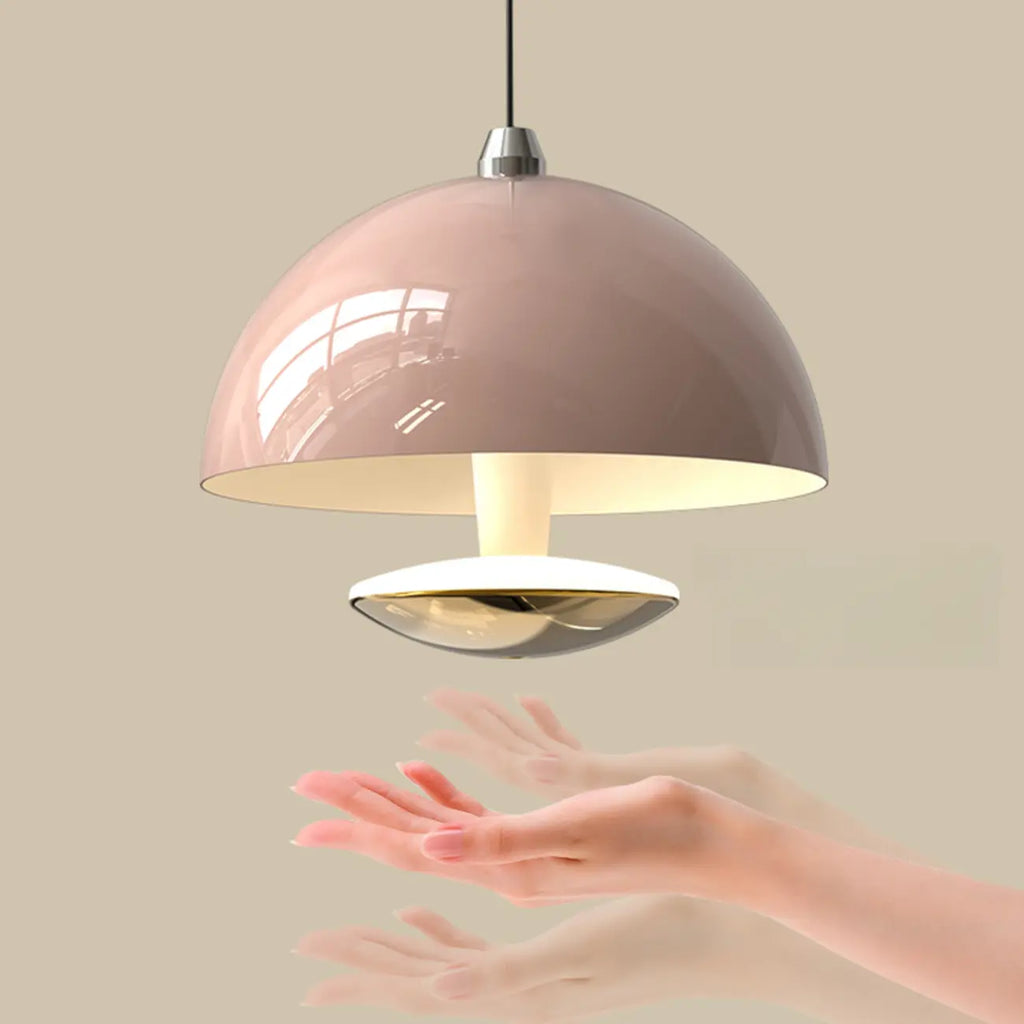 Suspension hémisphérique moderne en métal à intensité variable pour chambre à coucher