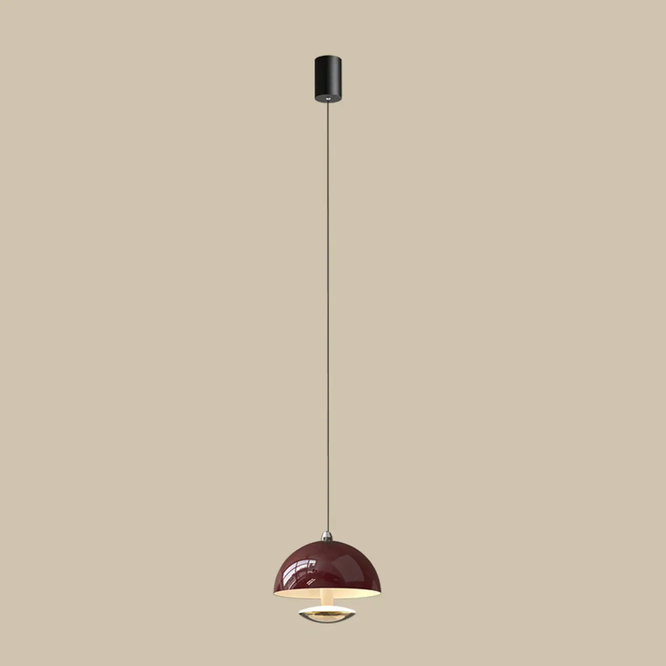 Suspension hémisphérique moderne en métal à intensité variable pour chambre à coucher