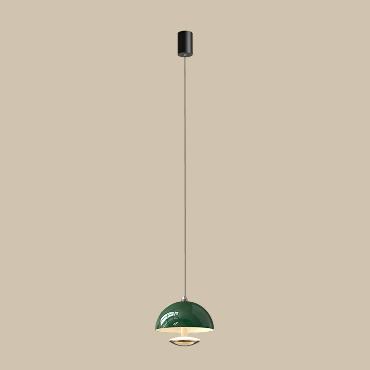 Suspension hémisphérique moderne en métal à intensité variable pour chambre à coucher