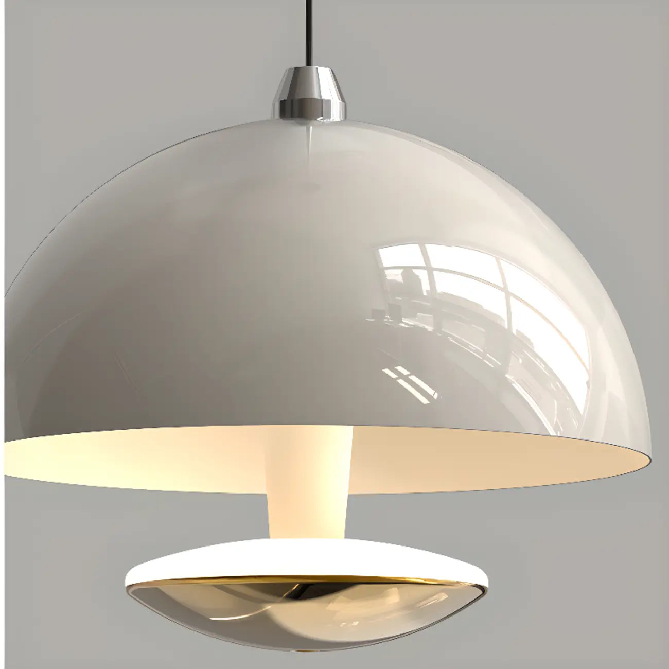 Suspension hémisphérique moderne en métal à intensité variable pour chambre à coucher