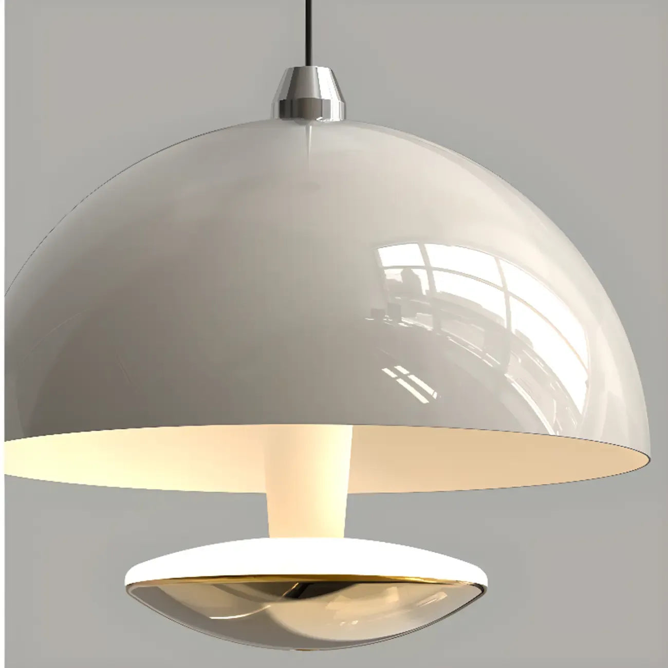 Suspension hémisphérique moderne en métal à intensité variable pour chambre à coucher