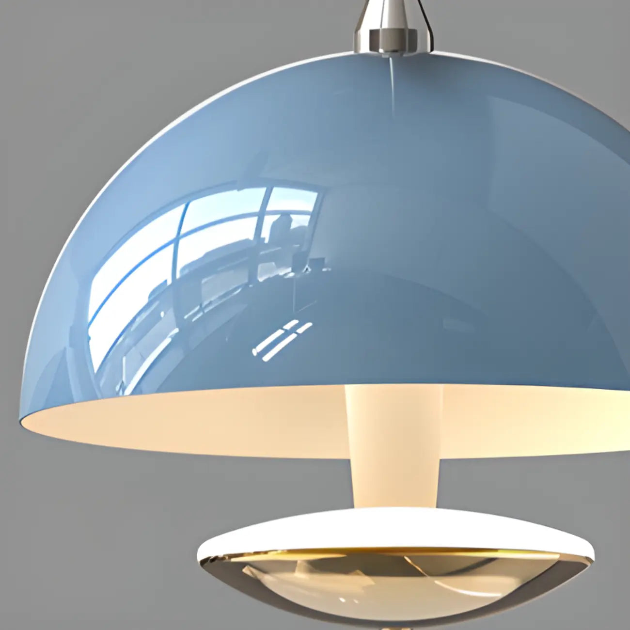 Suspension hémisphérique moderne en métal à intensité variable pour chambre à coucher