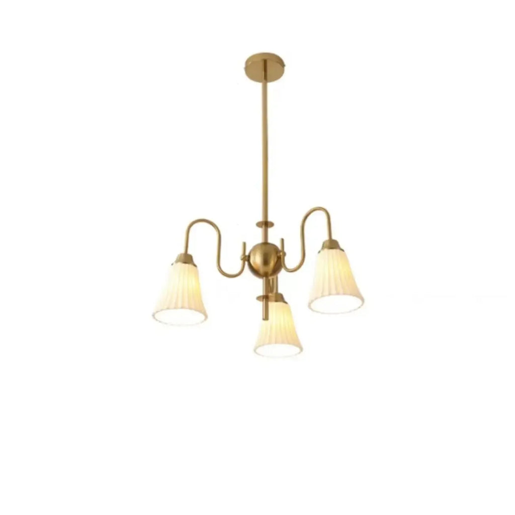 Lustre classique vintage en chrome et céramique blanche
