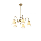 Lustre classique vintage en chrome et céramique blanche