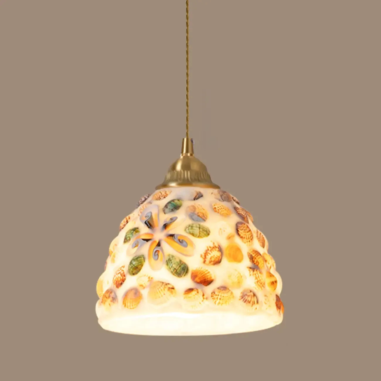 Suspension moderne en verre coloré avec cordon réglable pour la cuisine