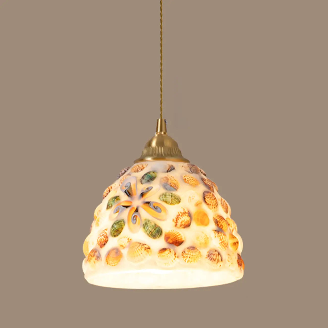 Suspension moderne en verre coloré avec cordon réglable pour la cuisine