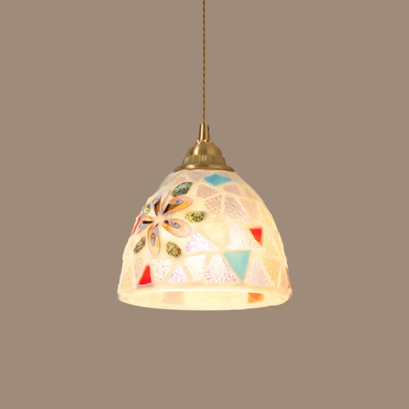Suspension moderne en verre coloré avec cordon réglable pour la cuisine