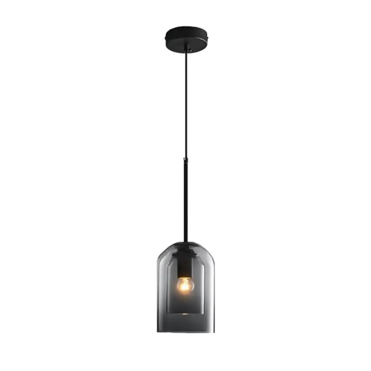 Lampadario moderno a sospensione in vetro a 2 strati per camera da letto