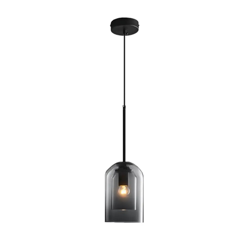 Lampadario moderno a sospensione in vetro a 2 strati per camera da letto