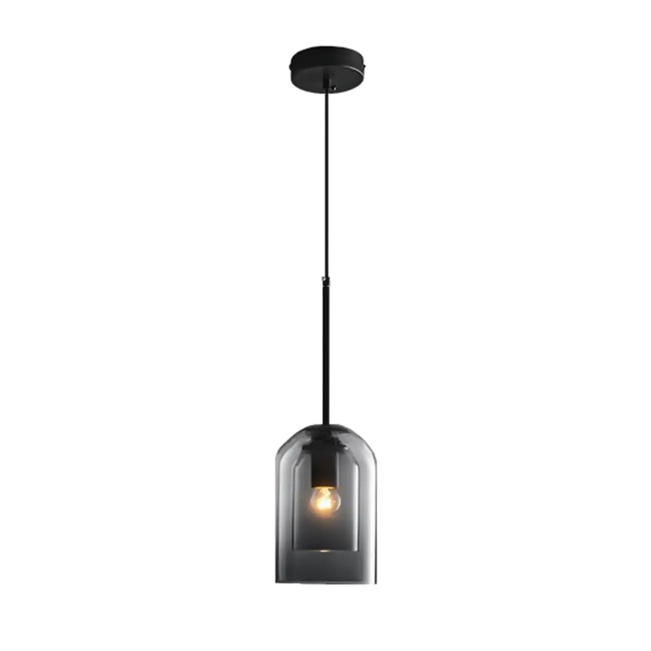 Lampadario moderno a sospensione in vetro a 2 strati per camera da letto