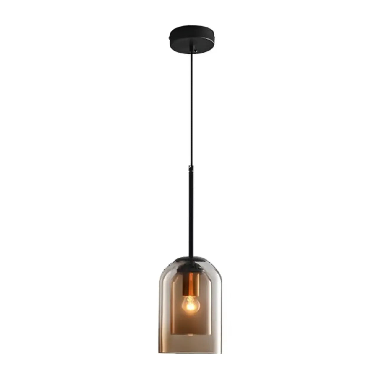 Lampadario moderno a sospensione in vetro a 2 strati per camera da letto