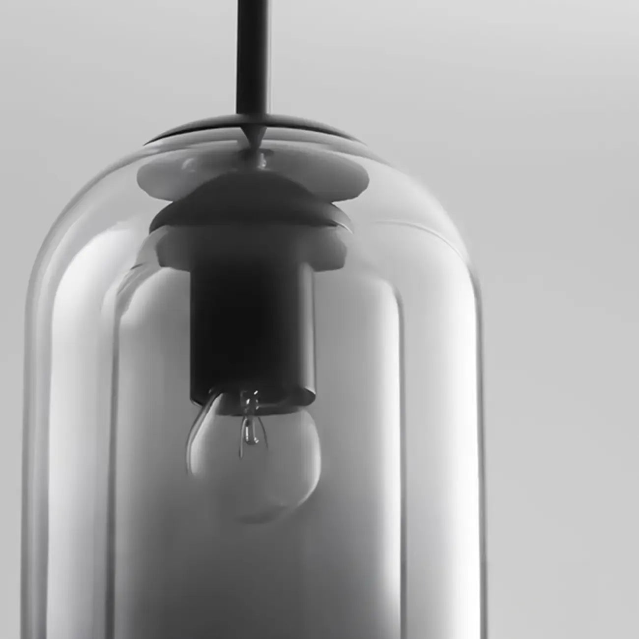 Lampadario moderno a sospensione in vetro a 2 strati per camera da letto