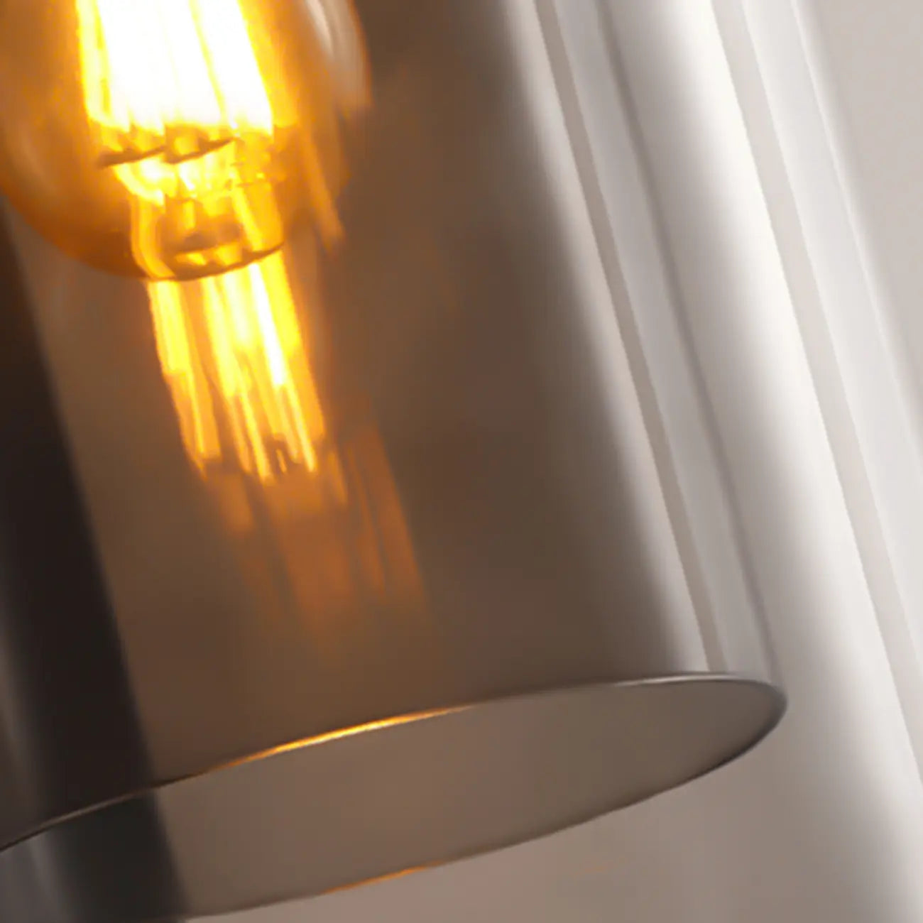 Lampadario moderno a sospensione in vetro a 2 strati per camera da letto