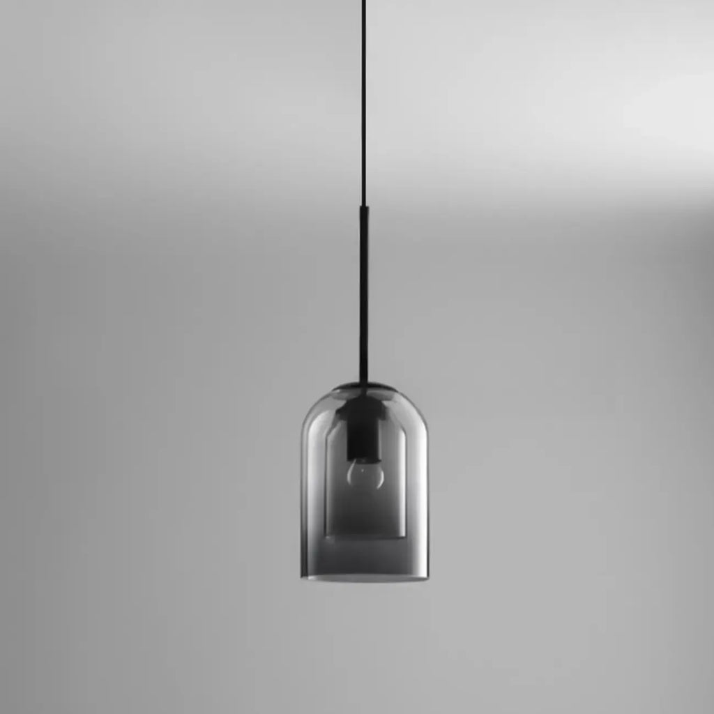 Lampadario moderno a sospensione in vetro a 2 strati per camera da letto