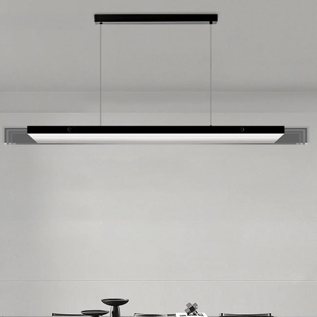 Suspension moderne en verre et métal avec éclairage LED pour îlot de cuisine