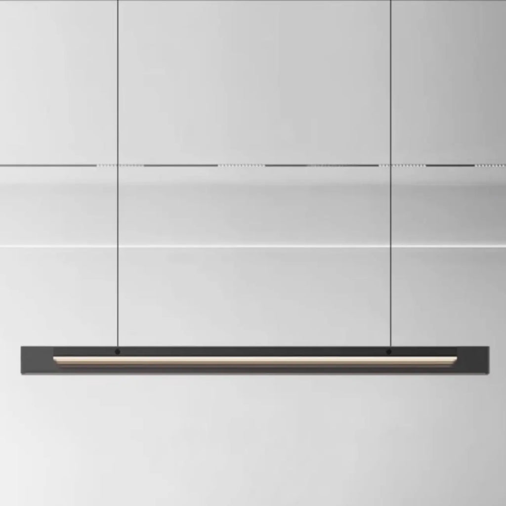 Suspension moderne en verre et métal avec éclairage LED pour îlot de cuisine