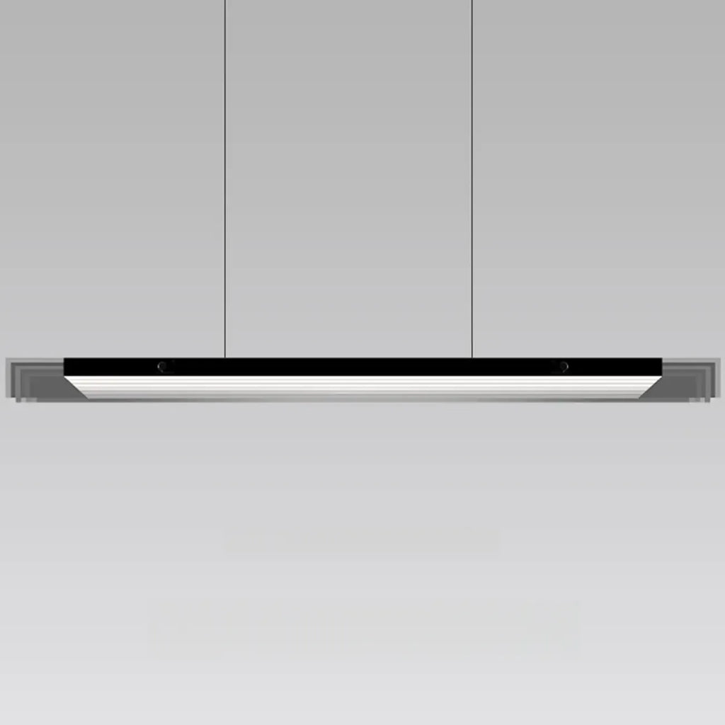 Suspension moderne en verre et métal avec éclairage LED pour îlot de cuisine