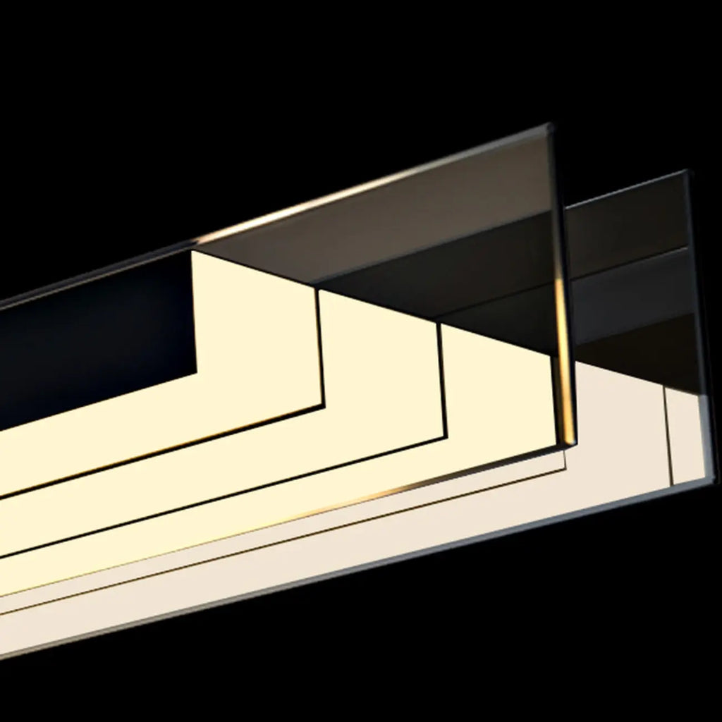 Suspension moderne en verre et métal avec éclairage LED pour îlot de cuisine
