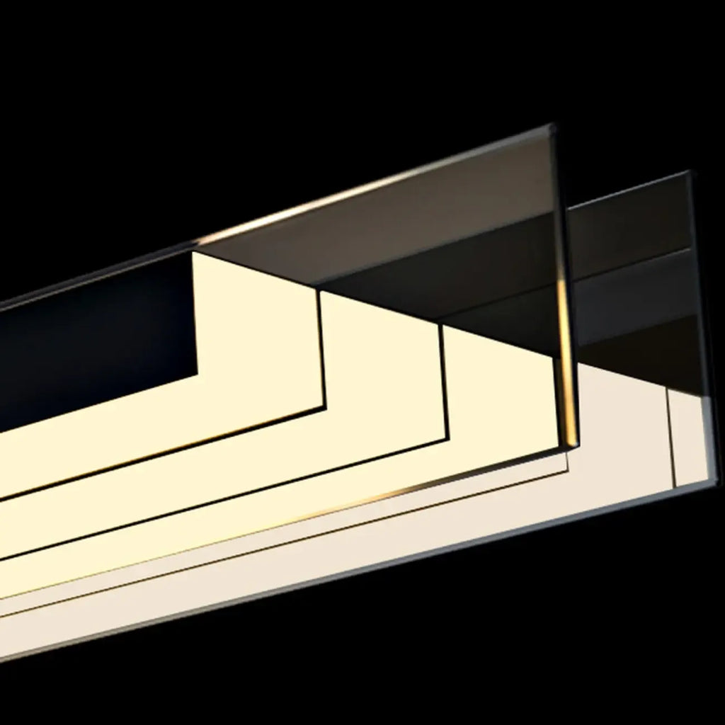 Suspension moderne en verre et métal avec éclairage LED pour îlot de cuisine