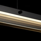 Suspension moderne en verre et métal avec éclairage LED pour îlot de cuisine