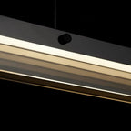 Suspension moderne en verre et métal avec éclairage LED pour îlot de cuisine