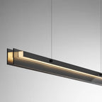 Suspension moderne en verre et métal avec éclairage LED pour îlot de cuisine