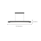 Suspension moderne en verre et métal avec éclairage LED pour îlot de cuisine