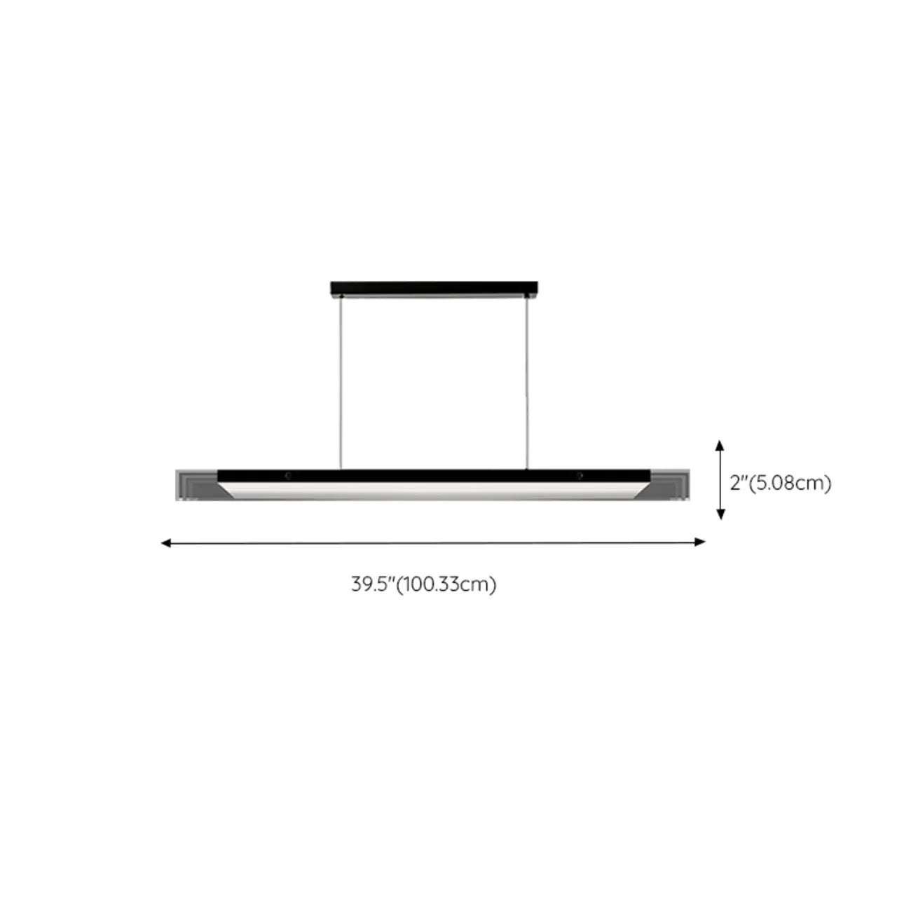 Suspension moderne en verre et métal avec éclairage LED pour îlot de cuisine