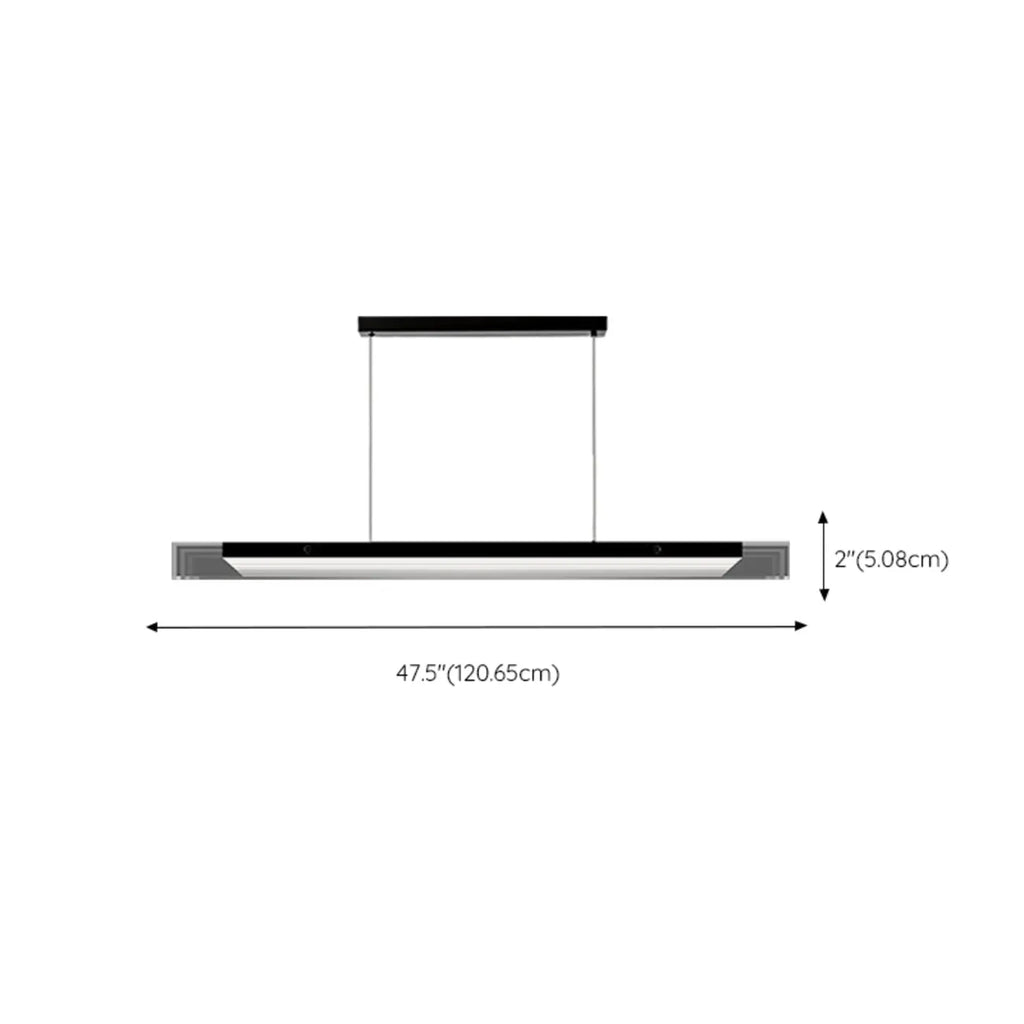 Suspension moderne en verre et métal avec éclairage LED pour îlot de cuisine