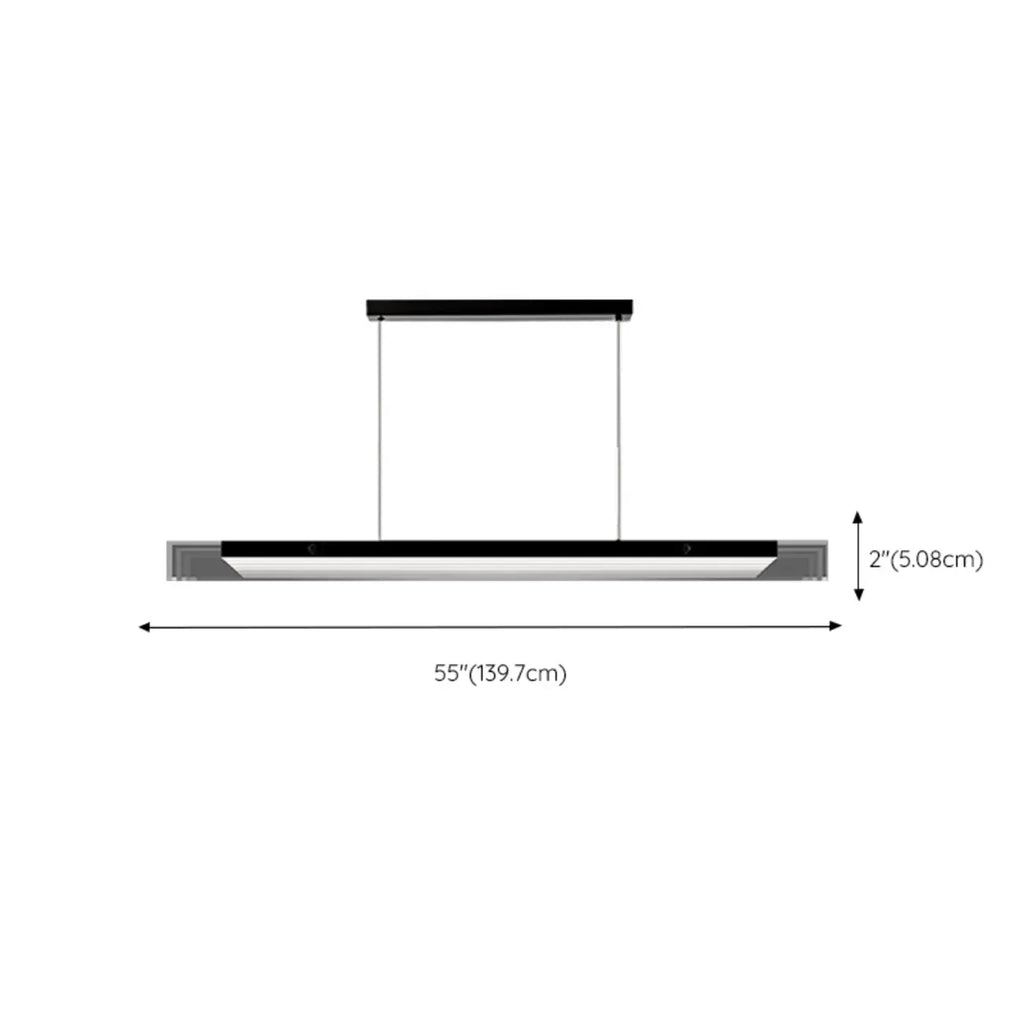 Suspension moderne en verre et métal avec éclairage LED pour îlot de cuisine