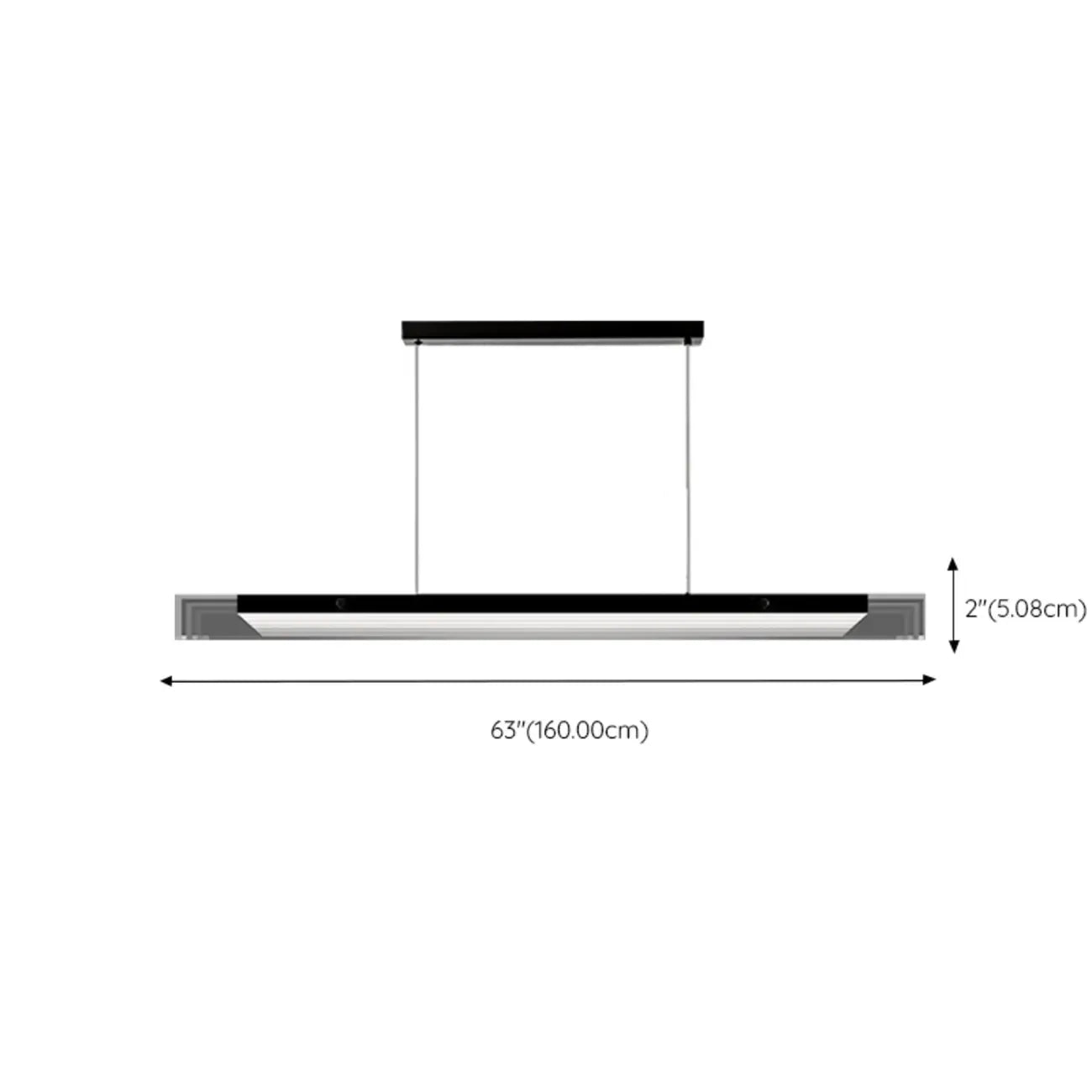 Suspension moderne en verre et métal avec éclairage LED pour îlot de cuisine